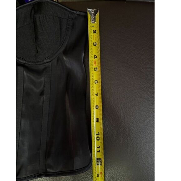 Black Sheer Lace Up Back Corset Size L - Picture 5 of 5